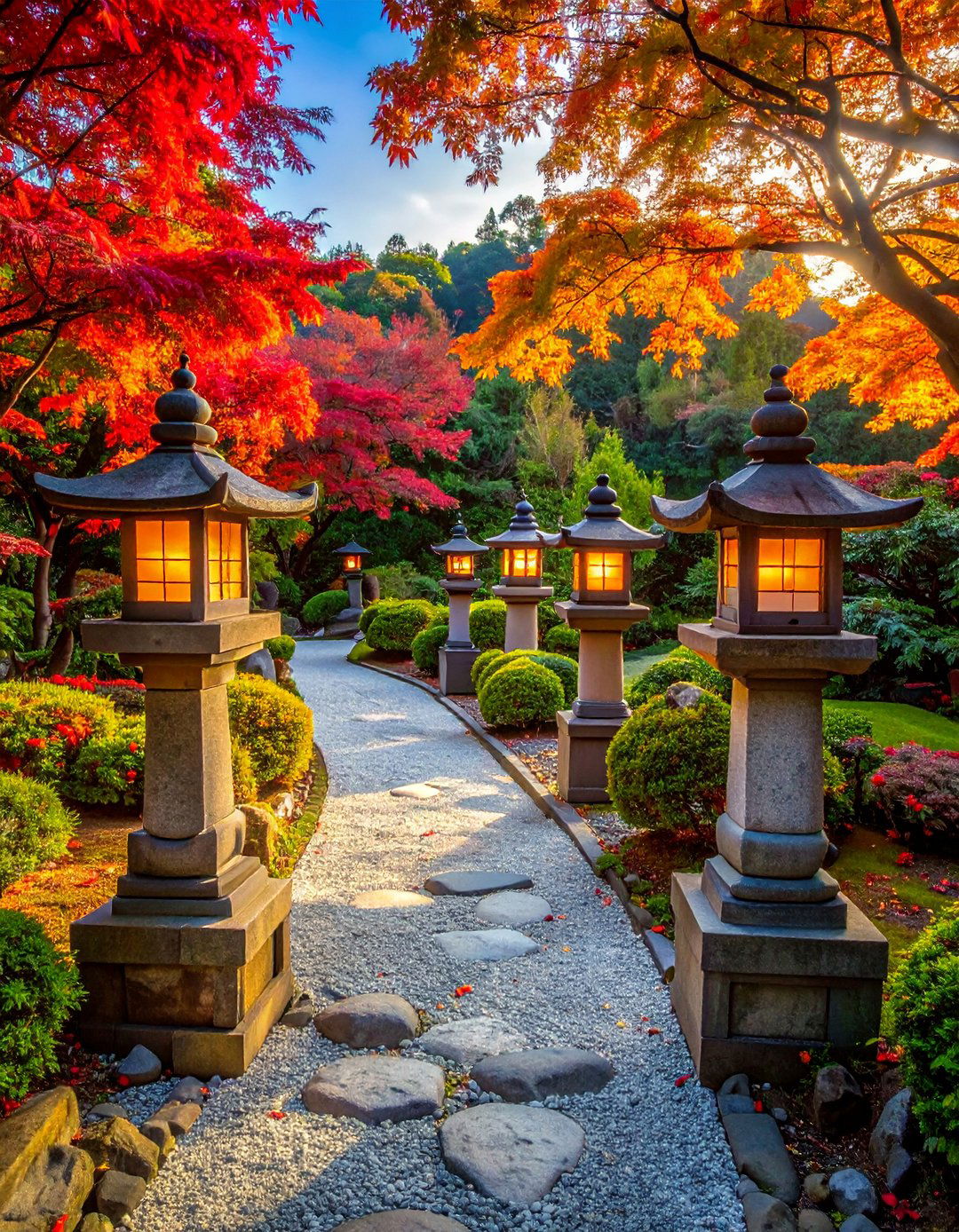 Stone Lantern Garden Pathway - 40 Japanese Garden Ideas for a Serene Outdoor Retreat