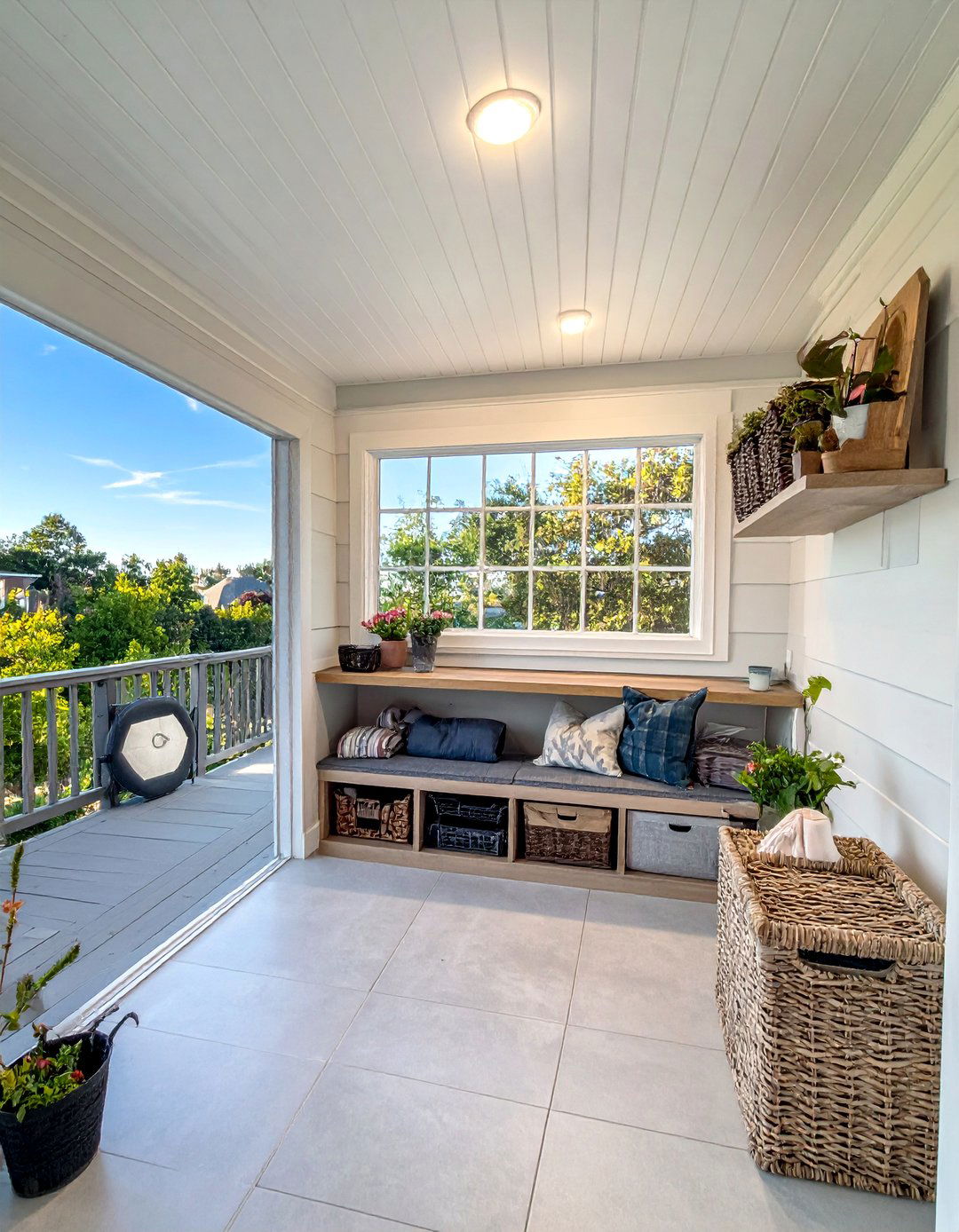 Storage and Organization Hub - 25 Enclosed Porch Ideas for Year-Round Enjoyment
