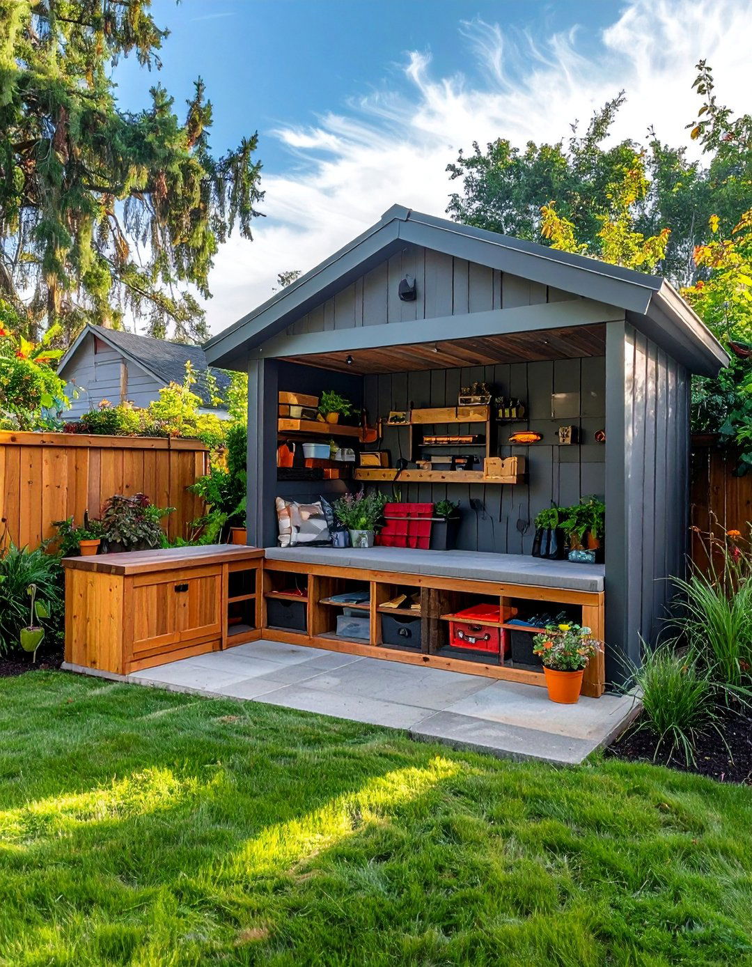 Storage and Organization Solutions - 40 Small Backyard Ideas to Transform Your Outdoor Space