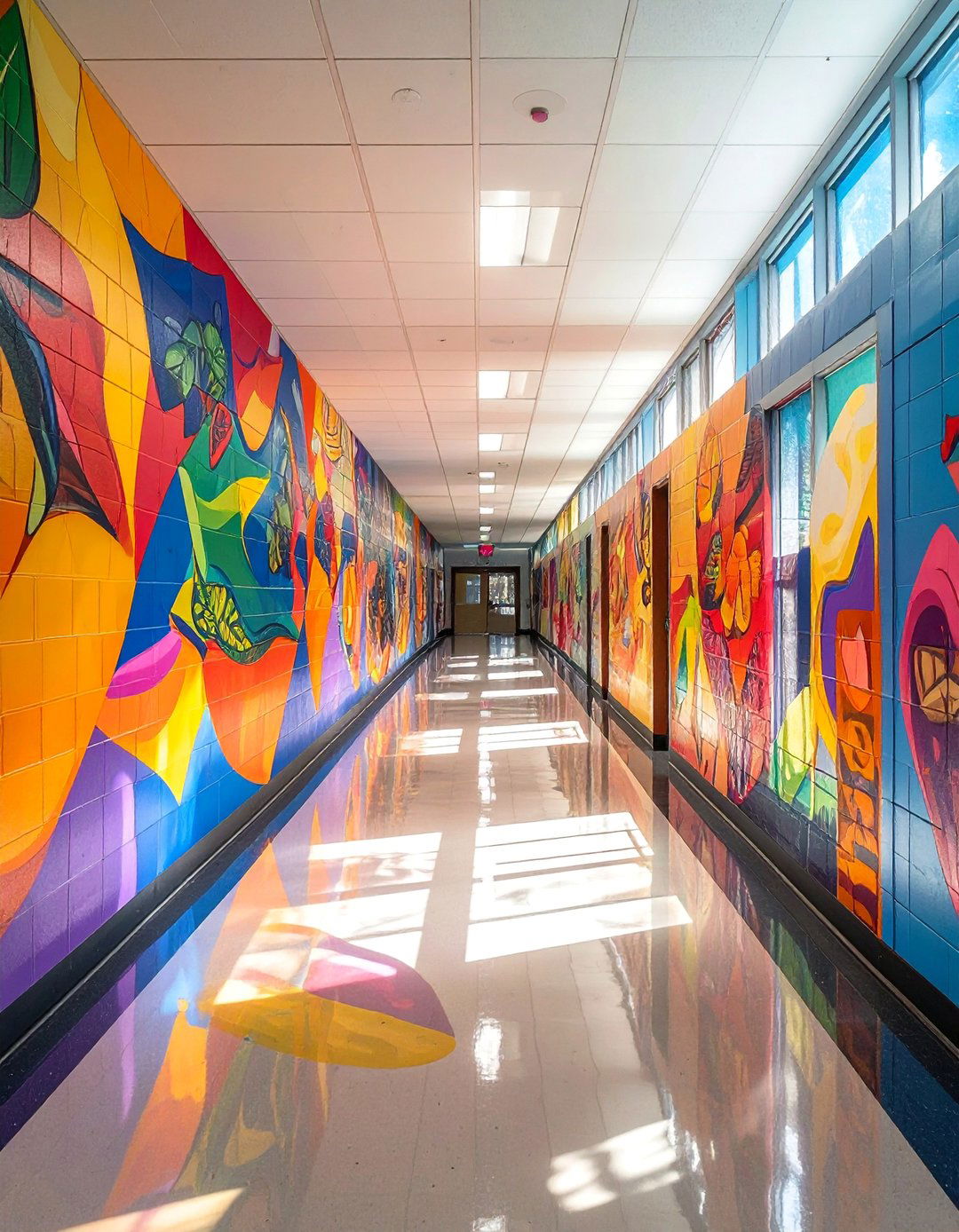 Student Designed Collaborative School Mural - 30 Creative School Mural Ideas to Inspire Students