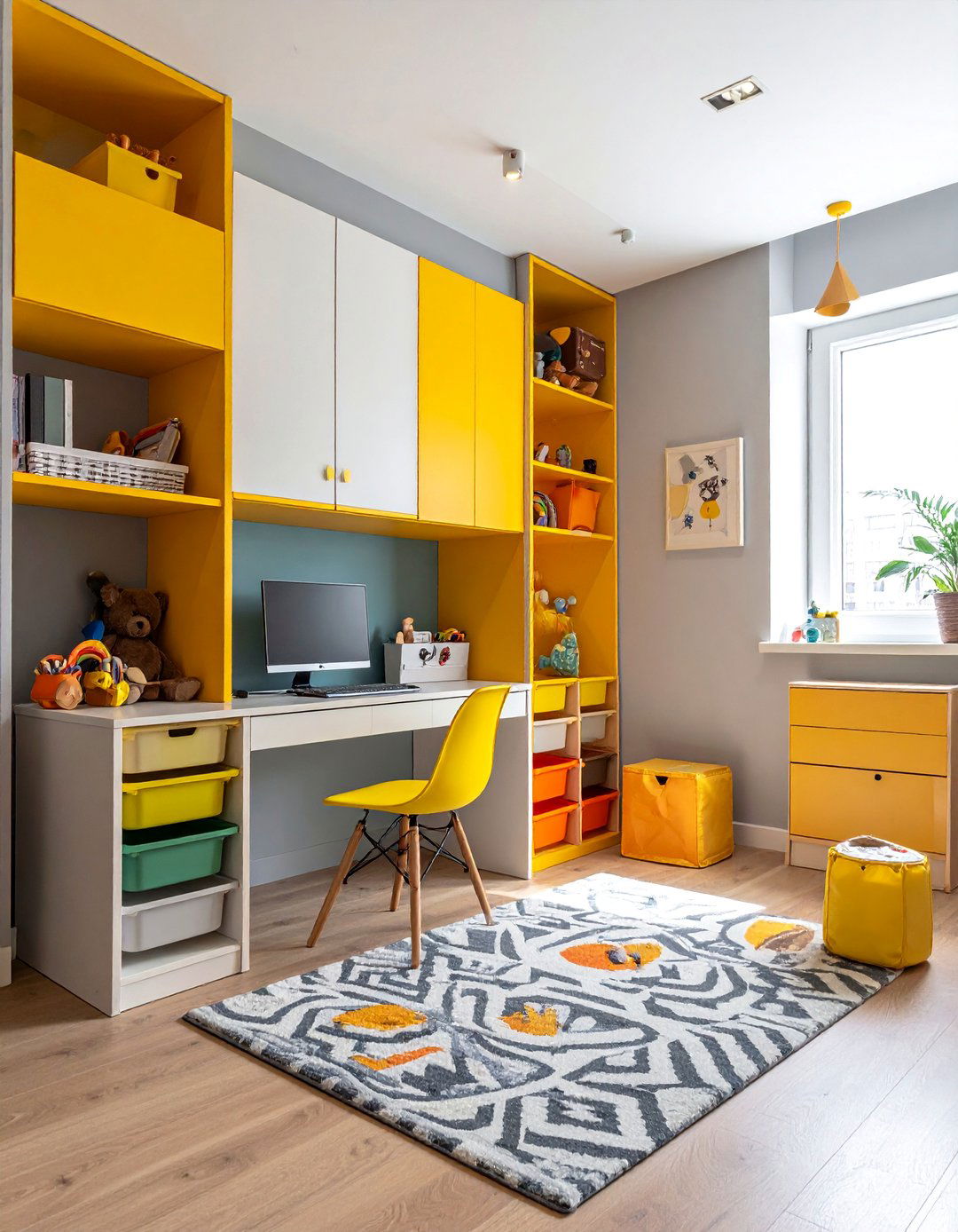Study Area Storage Integration - 40 Toy Storage Ideas to Keep Your Home Organized