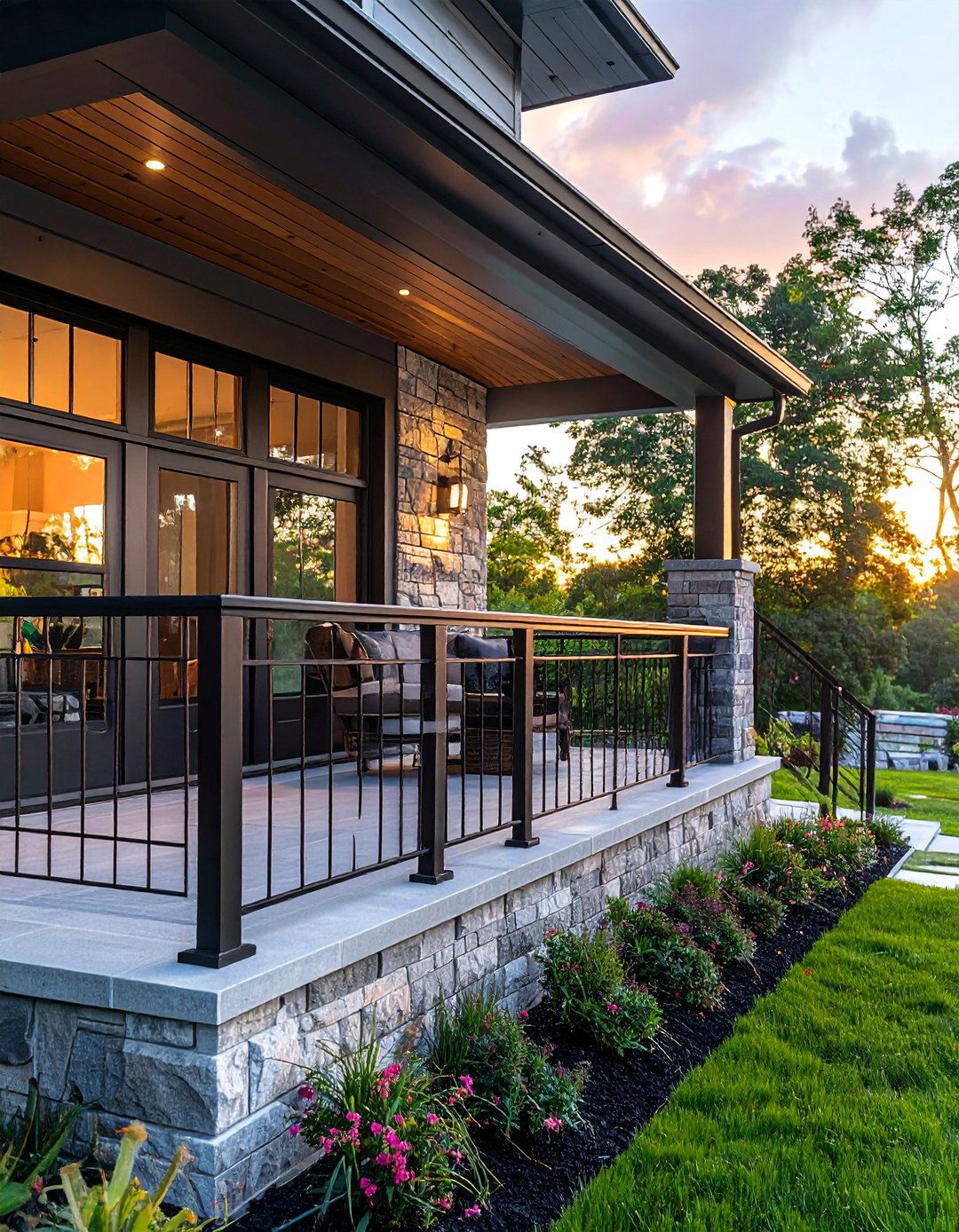 Sturdy Aluminum Front Porch Railing - 25 Front Porch Railing Ideas for Curb Appeal