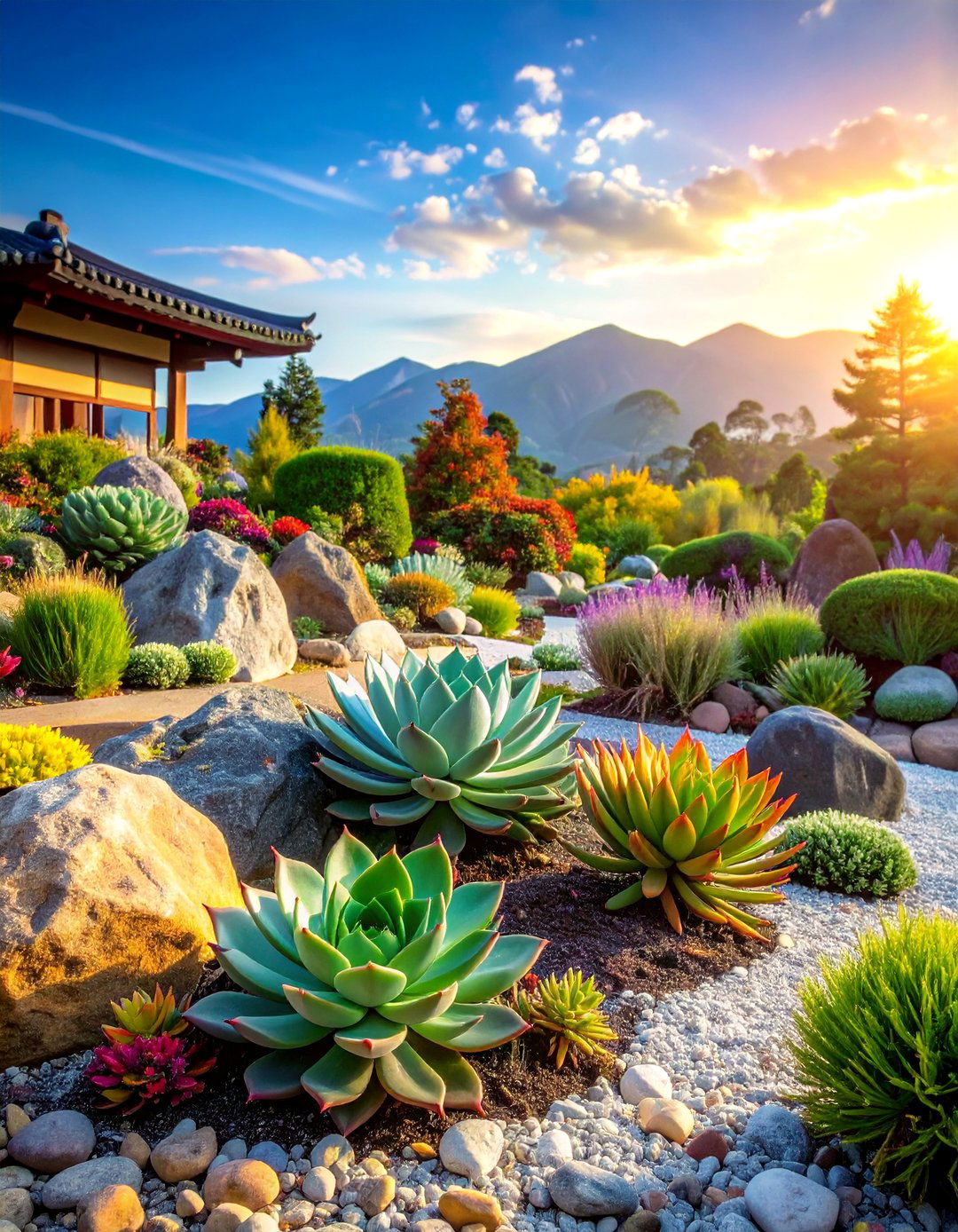 Succulent Rock Garden - 40 Japanese Garden Ideas for a Serene Outdoor Retreat