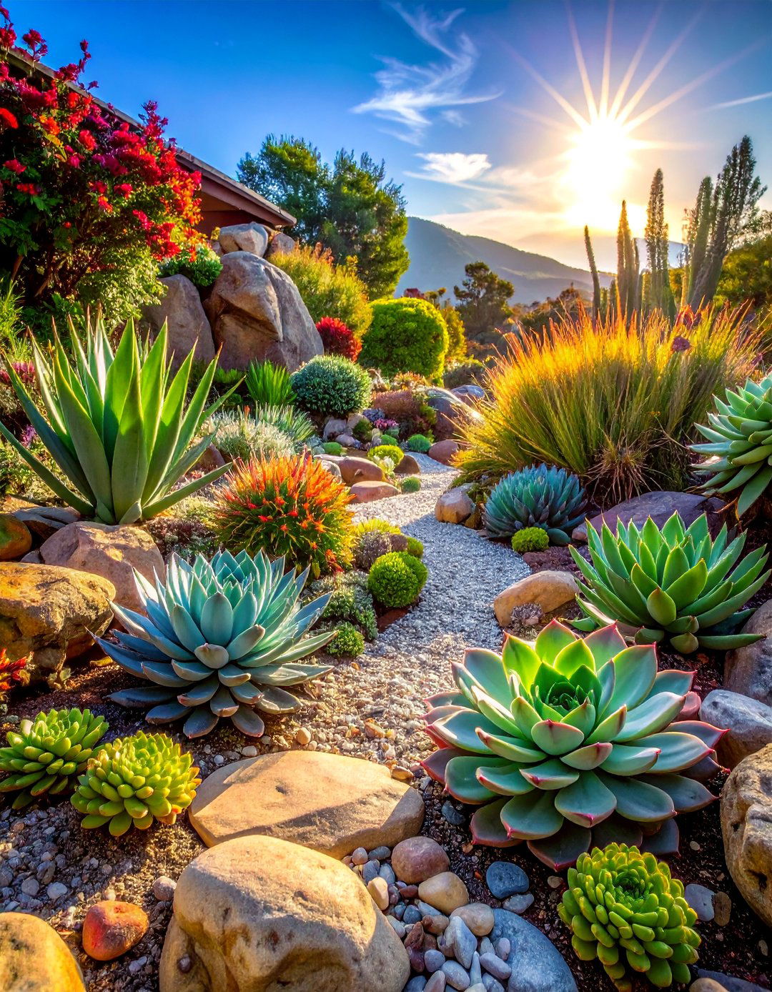 Succulent Rock Garden - 25 Zen Garden Ideas for a Peaceful Backyard Retreat