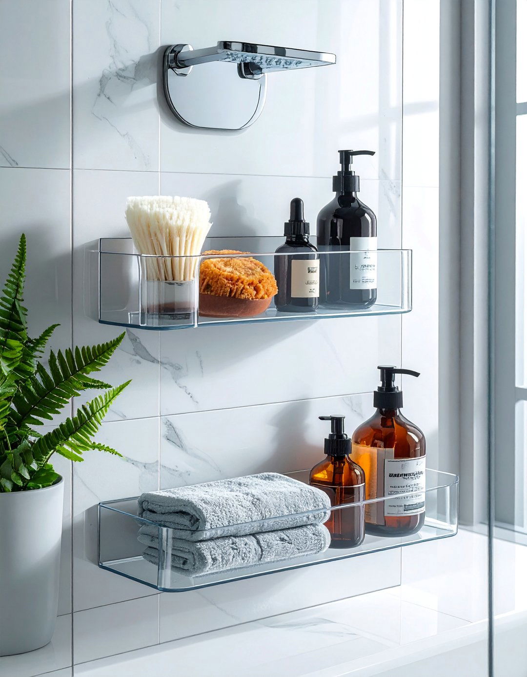 Suction Cup Organizers - 40 Bathroom Organization Ideas for Clutter-Free