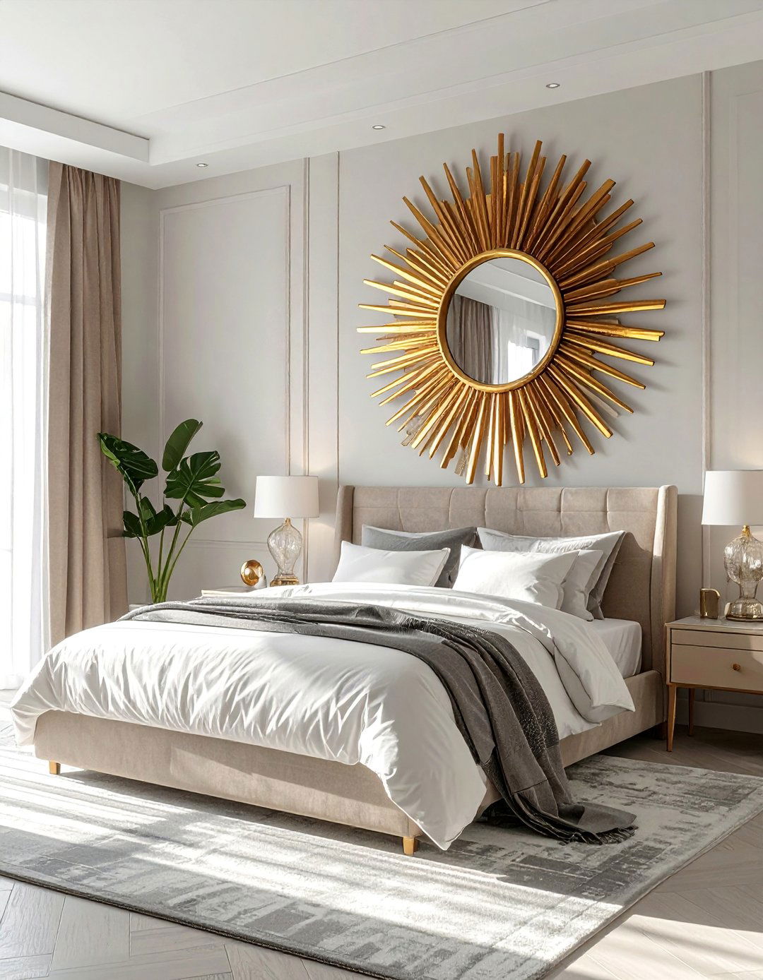 Sunburst Decorative Mirrors - 15 Stunning Bedroom Mirror Ideas for a Cozy Space