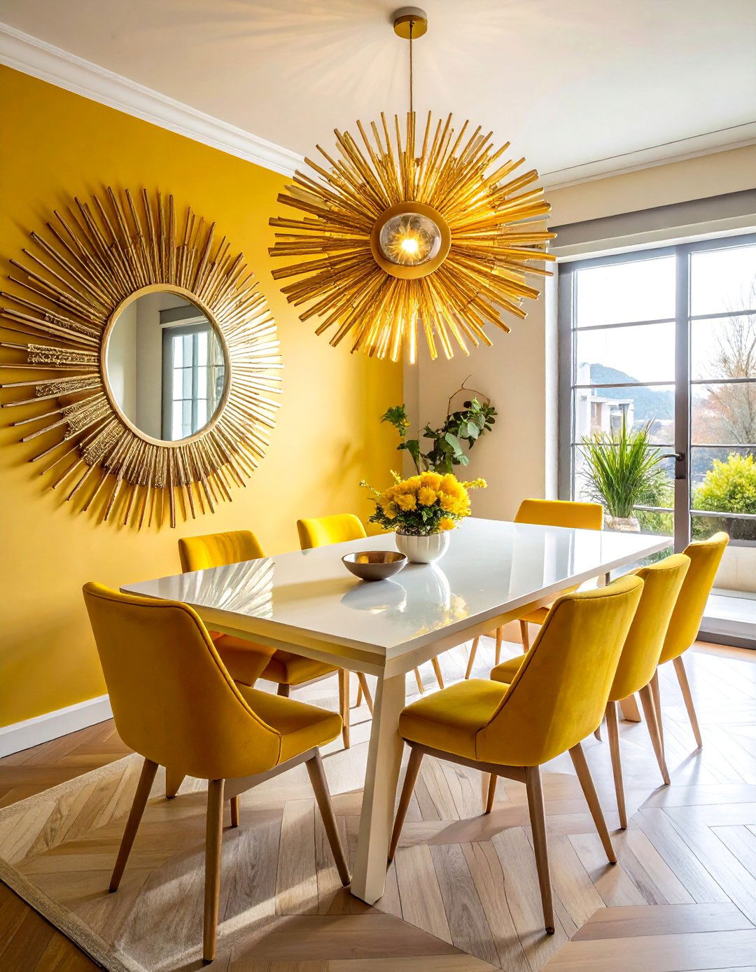 Sunburst Mirror Focal Point - 20 Mirror Collage Wall Ideas for Unique Decor