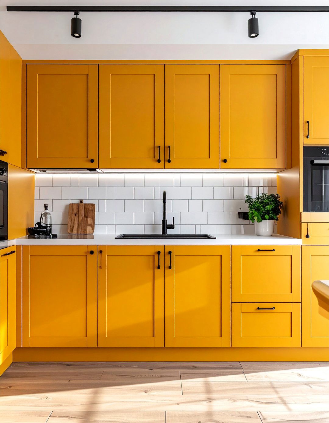 Sunny Marigold Kitchen Cabinets - 40 Kitchen Cabinet Color Ideas to Refresh Your Space