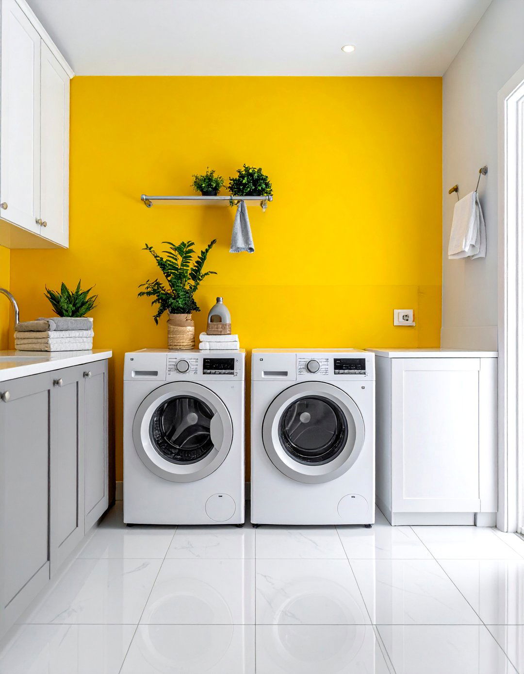 Sunny Yellow Laundry Room Paint - 25 Laundry Room Paint Ideas for a Fresh Look