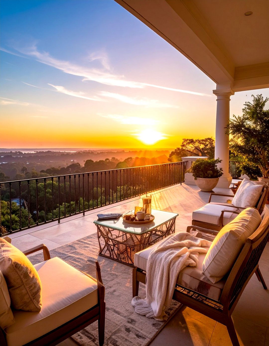 Sunrise Viewing Balcony - 20 Mansion Balcony Ideas for a Luxurious View