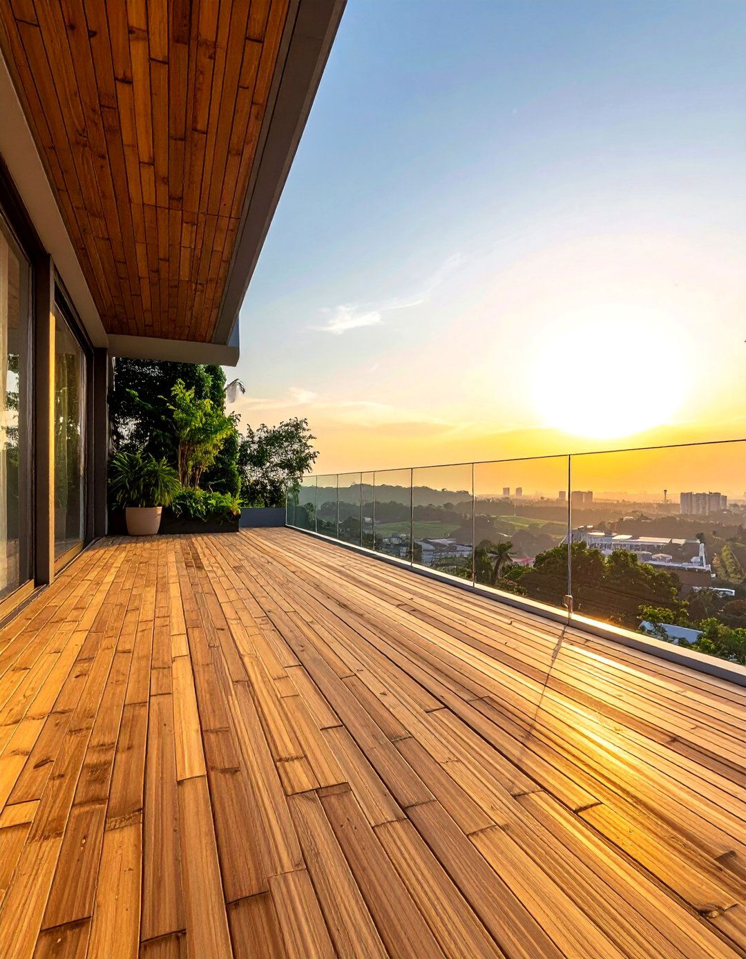 Sustainable Bamboo Decking Tiles for Balconies - 25 Balcony Flooring Ideas to Enhance Your Outdoor Space