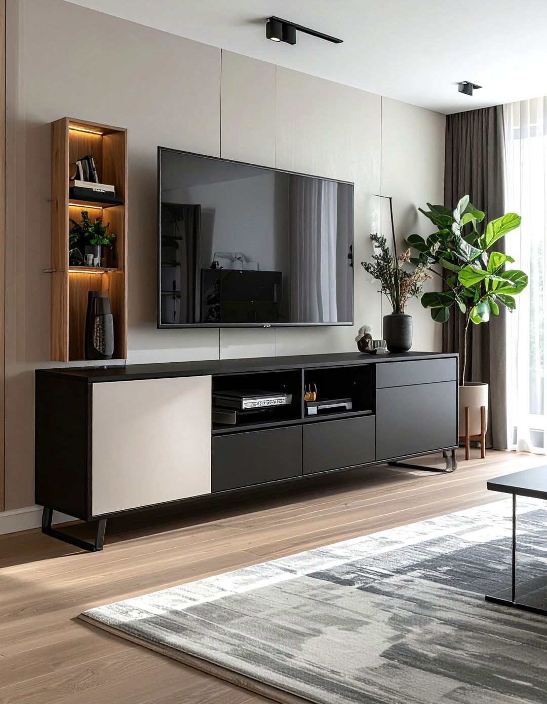 TV Stand Secret Compartments - 30 Living Room Storage Ideas to Maximize Your Space