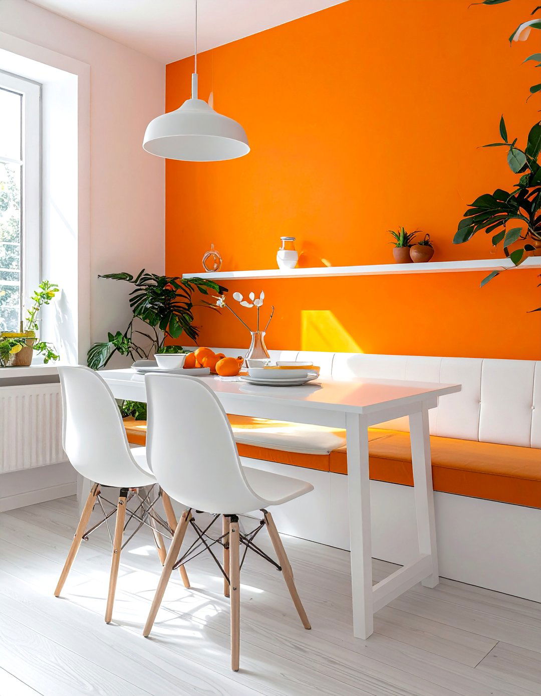 Tangerine and Bright White Palette - 40 Warm Color Palettes for Every Room in the House