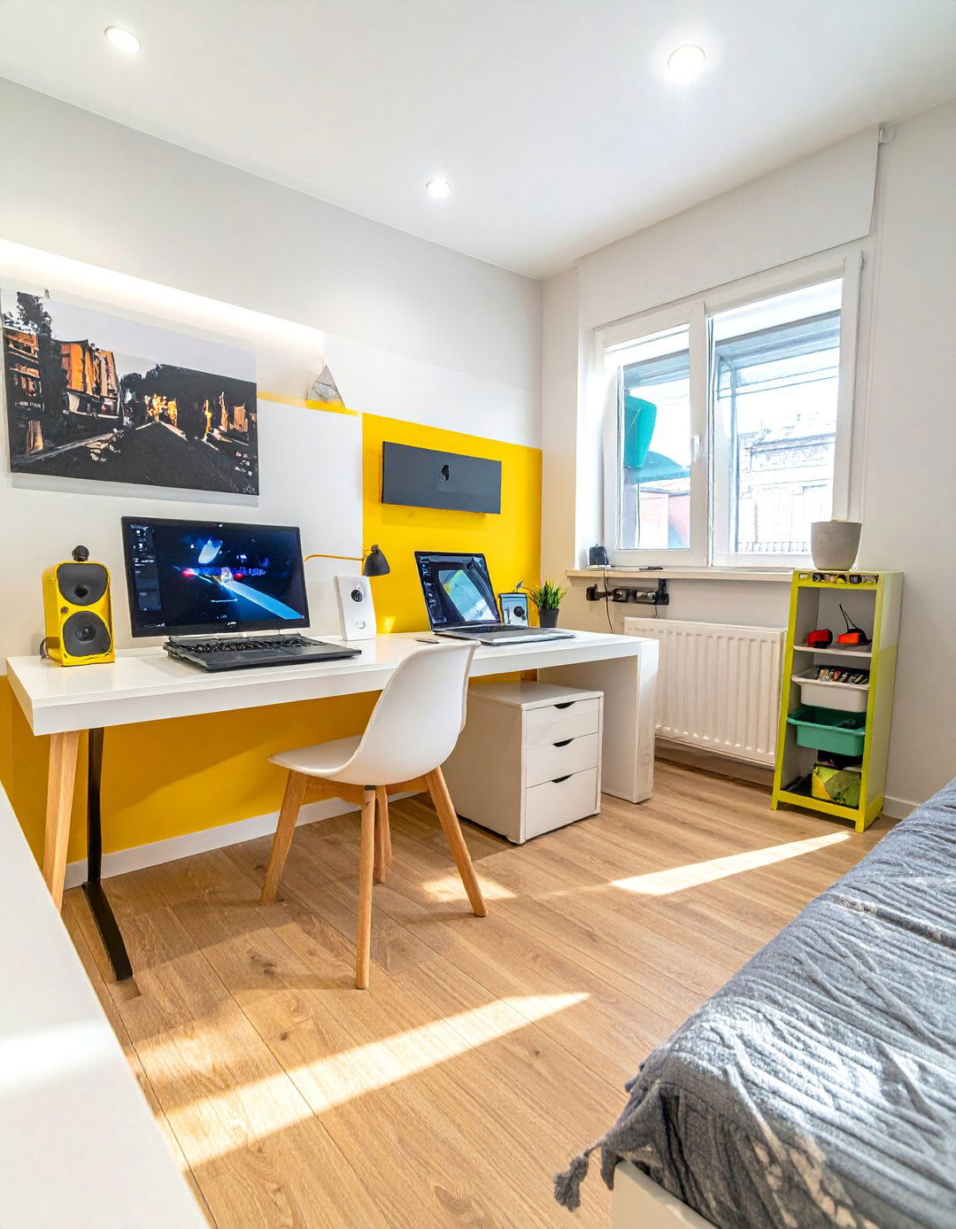 Tech Integrated Homeschool Room Station - 25 Homeschool Room Ideas for a Productive Learning Space