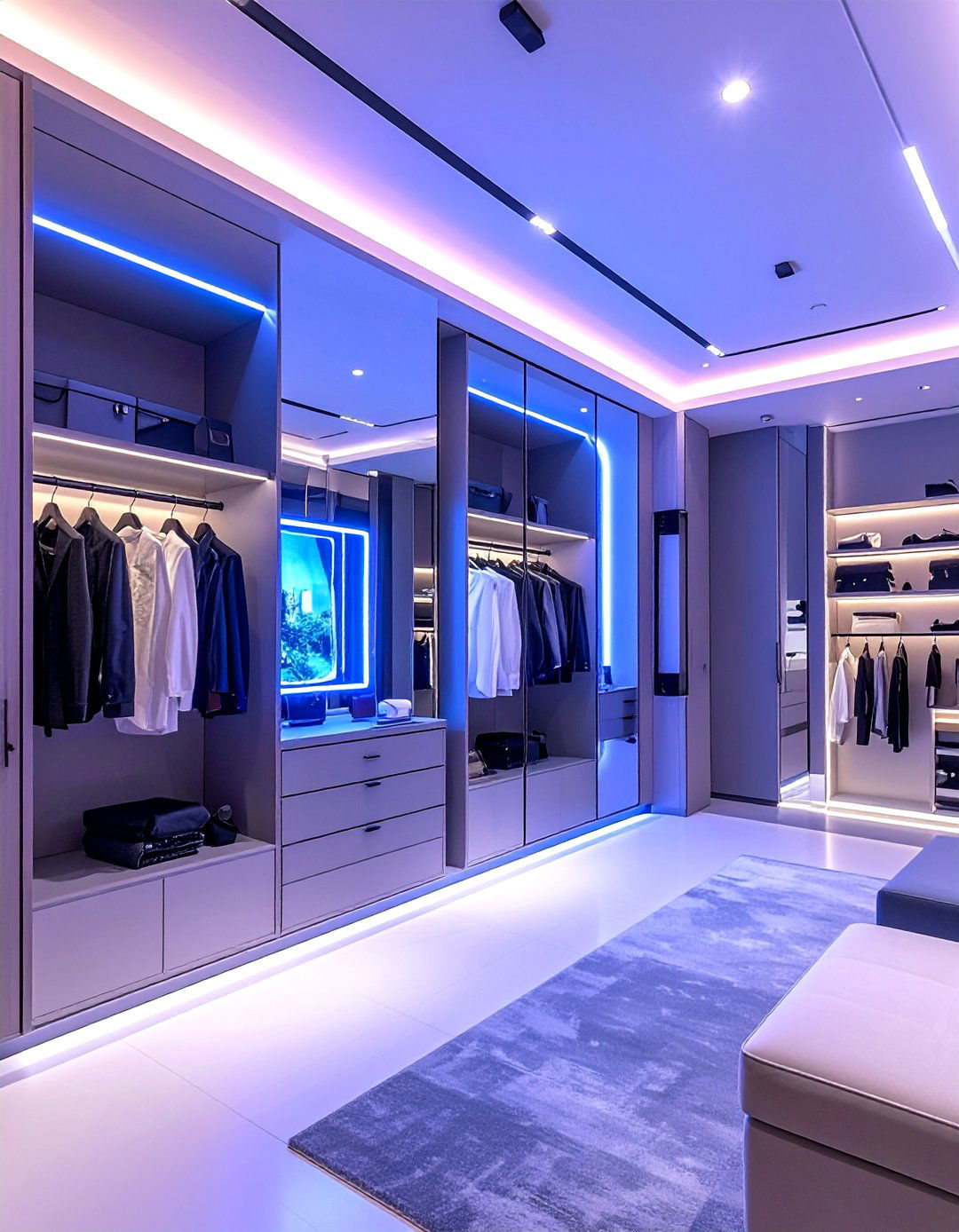 Technology Integration Features - 30 Dressing Room Ideas to Organize Your Space