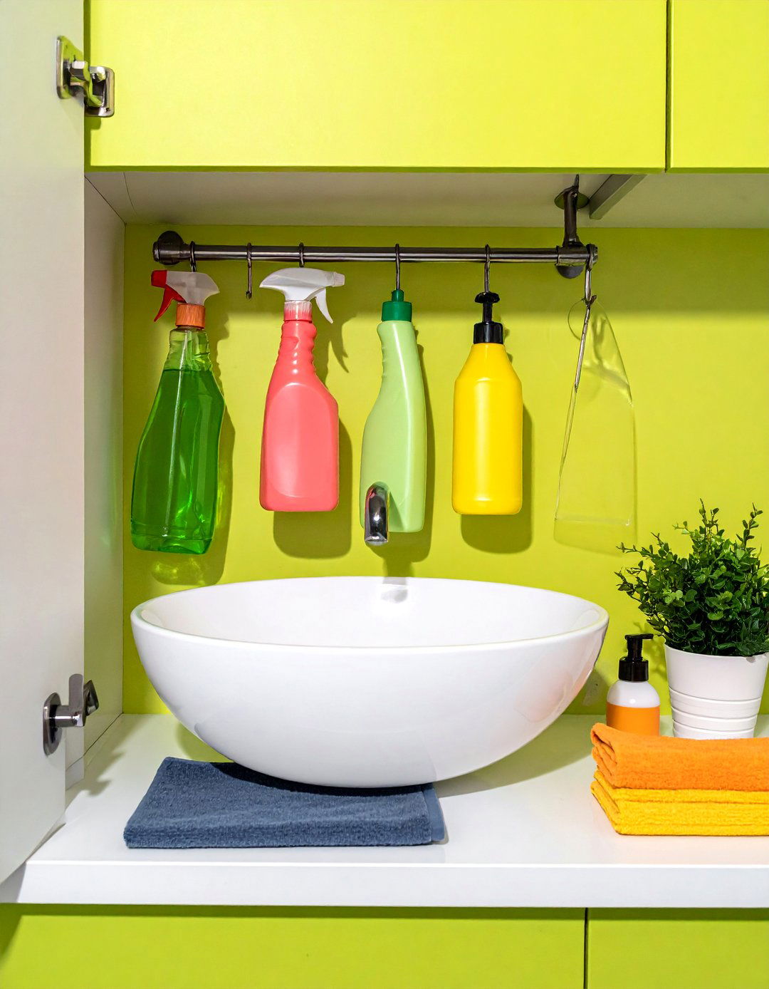 Tension Rod Storage Solutions - 40 Bathroom Organization Ideas for Clutter-Free