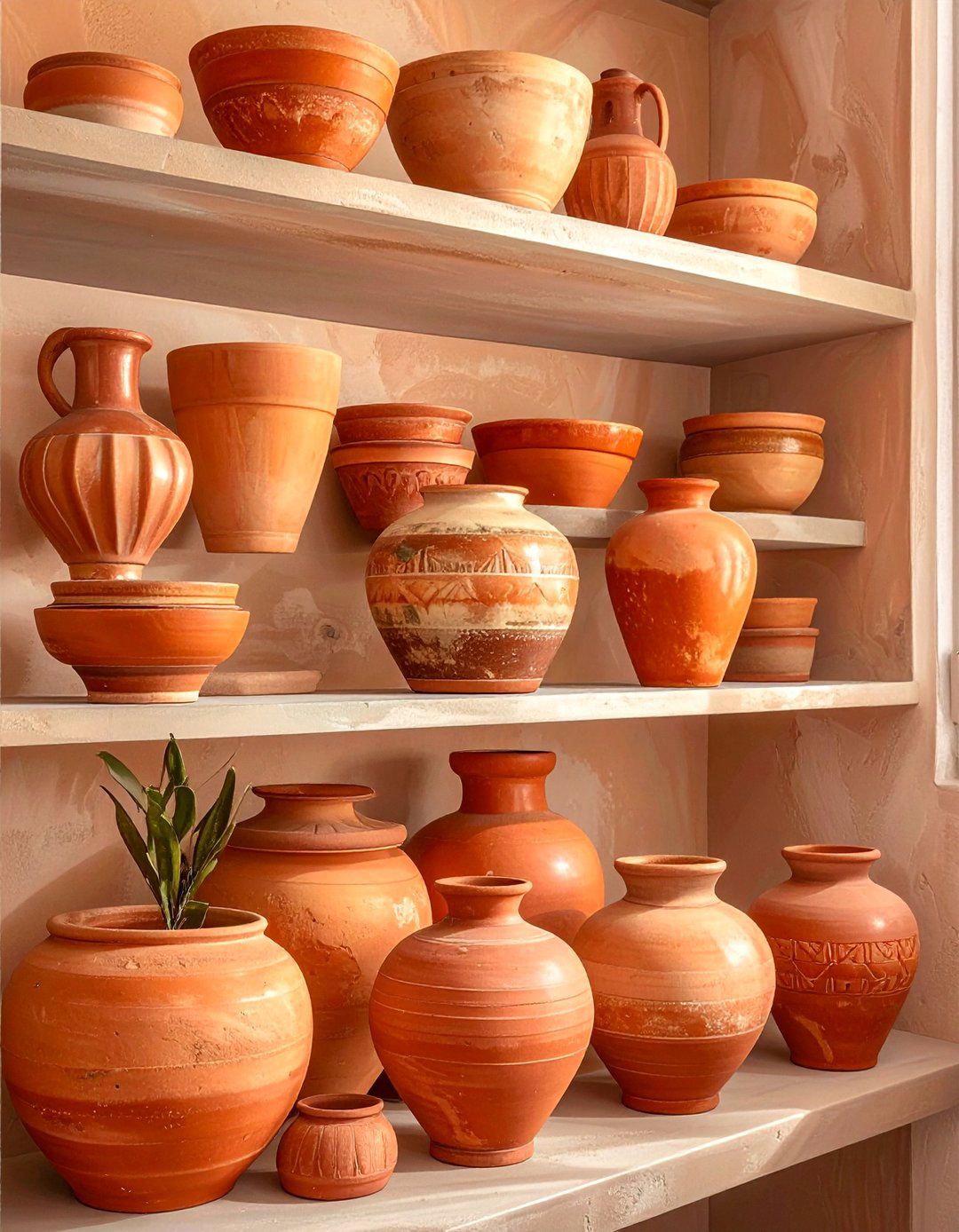 Terracotta Decorative Bowls and Vases - 30 Terracotta Home Decor Ideas for a Warm Look