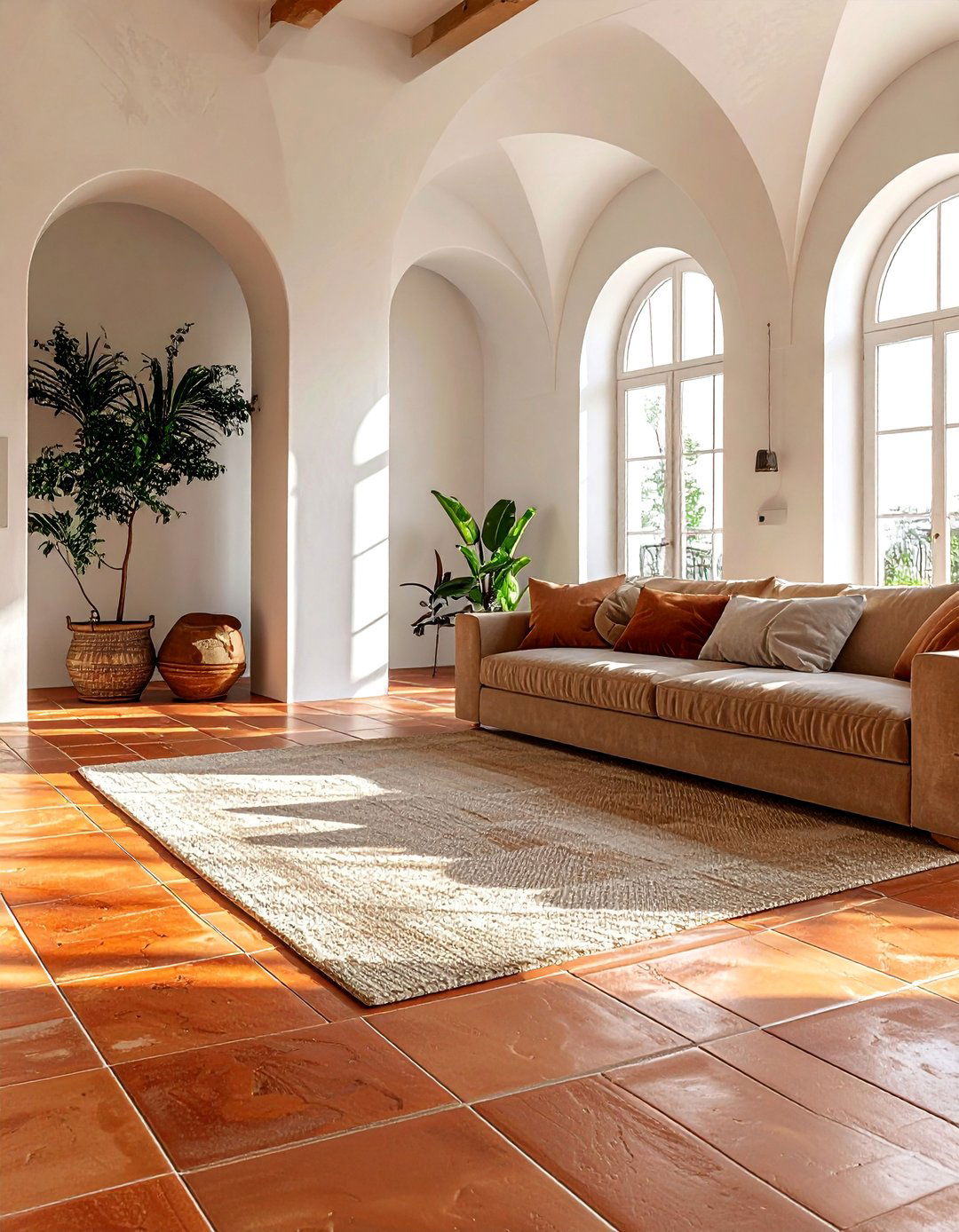 Terracotta Floor Tiles - 40 French Country Living Room Ideas for a Cozy Space