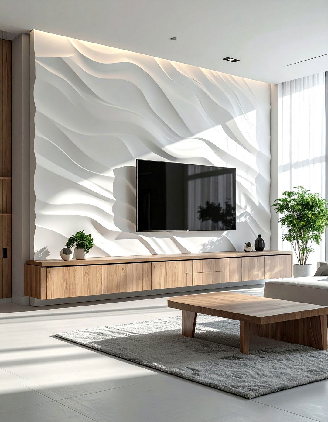 Textured 3D Wall Panel Accent Wall - 25 Accent Wall Ideas to Transform Your Home Decor