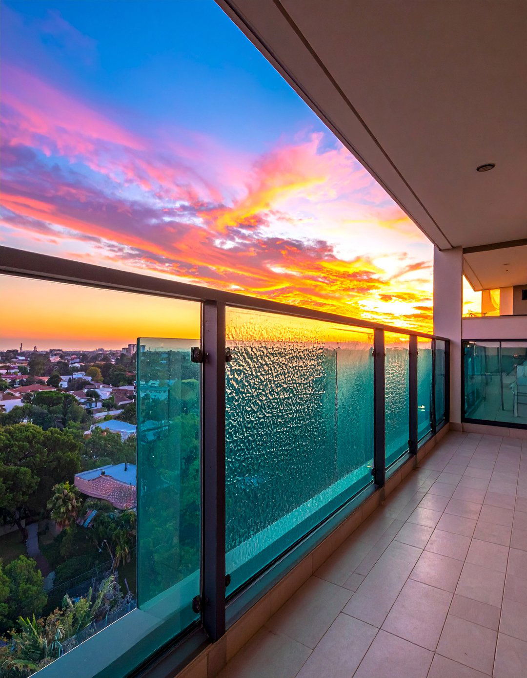 Textured Glass Balcony Privacy Screens - 25 Glass Balcony Design Ideas for a Modern and Open Feel
