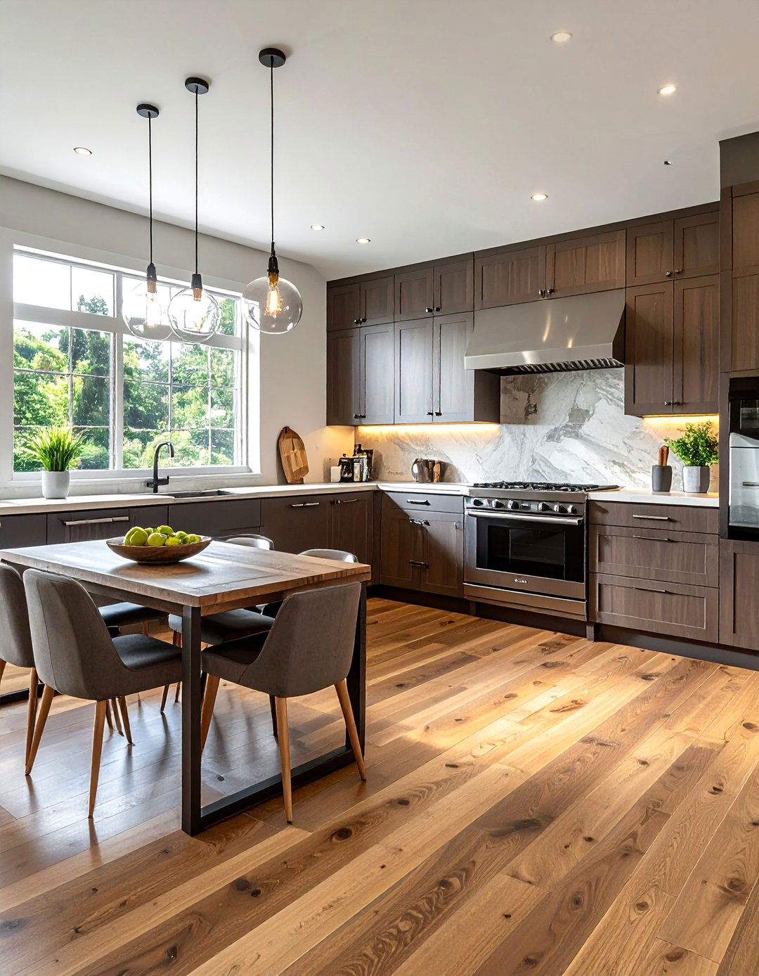 Textured Porcelain Wood Look - 40 Kitchen Backsplash Ideas for White Cabinets