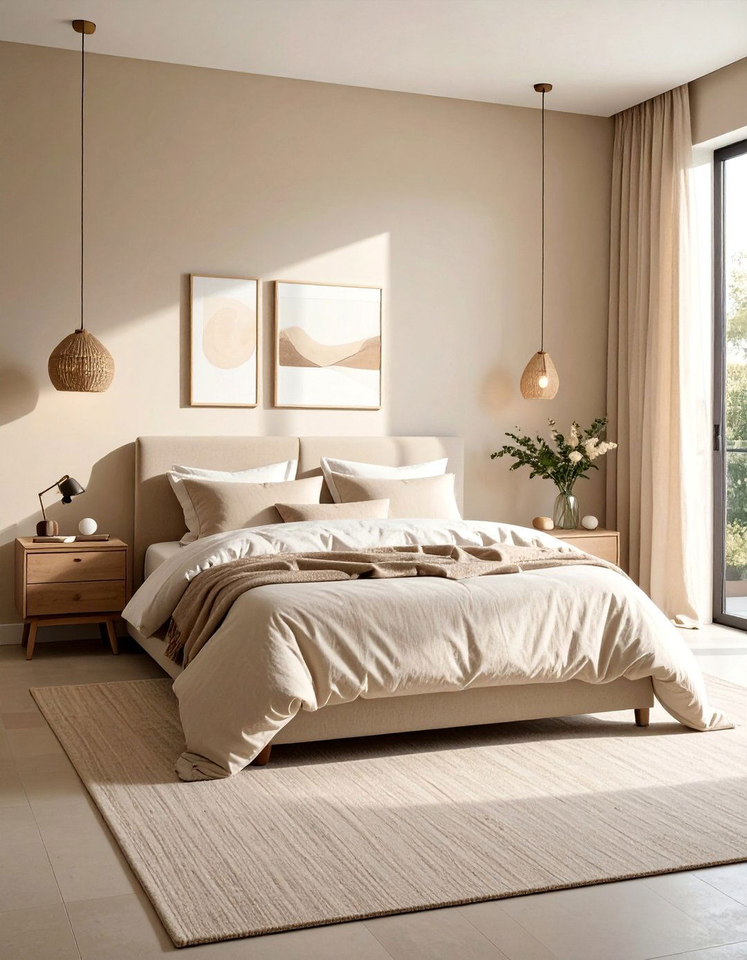 The Beige Bedroom with Natural Linen Bedding - 30 Beige Bedroom Ideas for a Serene Retreat