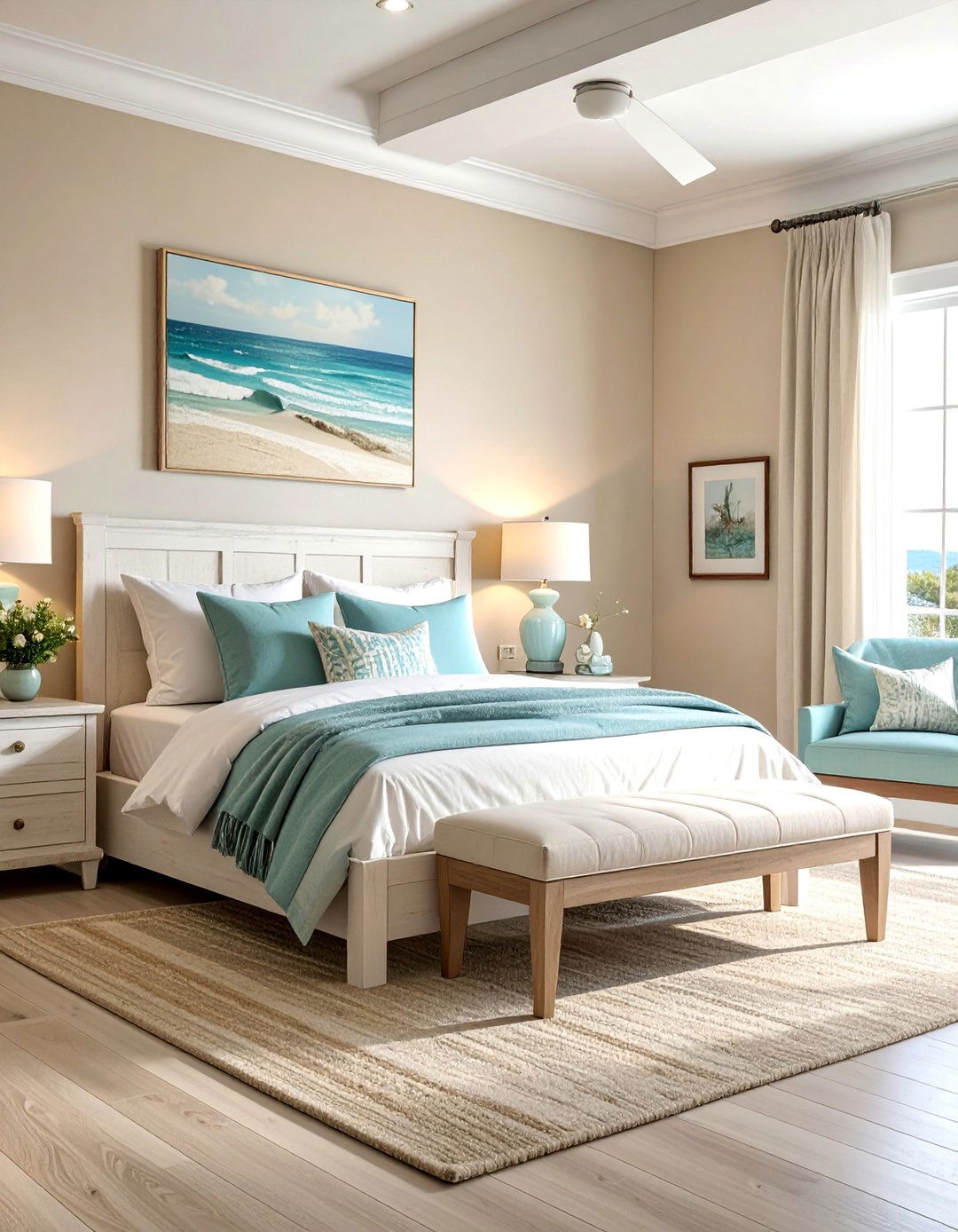 The Coastal Beige Bedroom Escape - 30 Beige Bedroom Ideas for a Serene Retreat