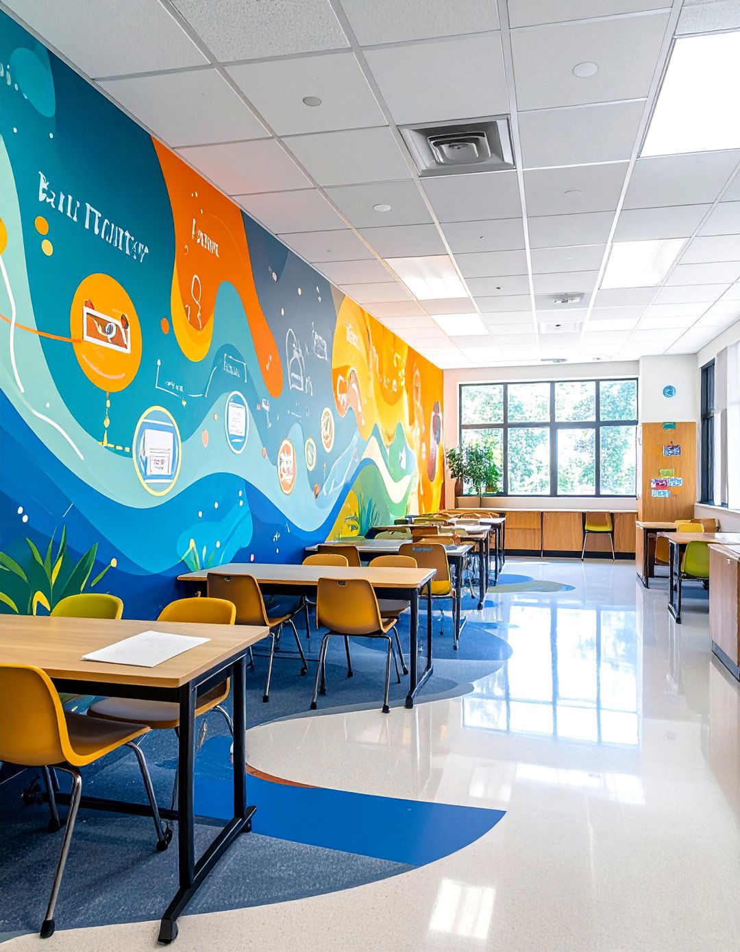The Writing Process School Mural - 30 Creative School Mural Ideas to Inspire Students