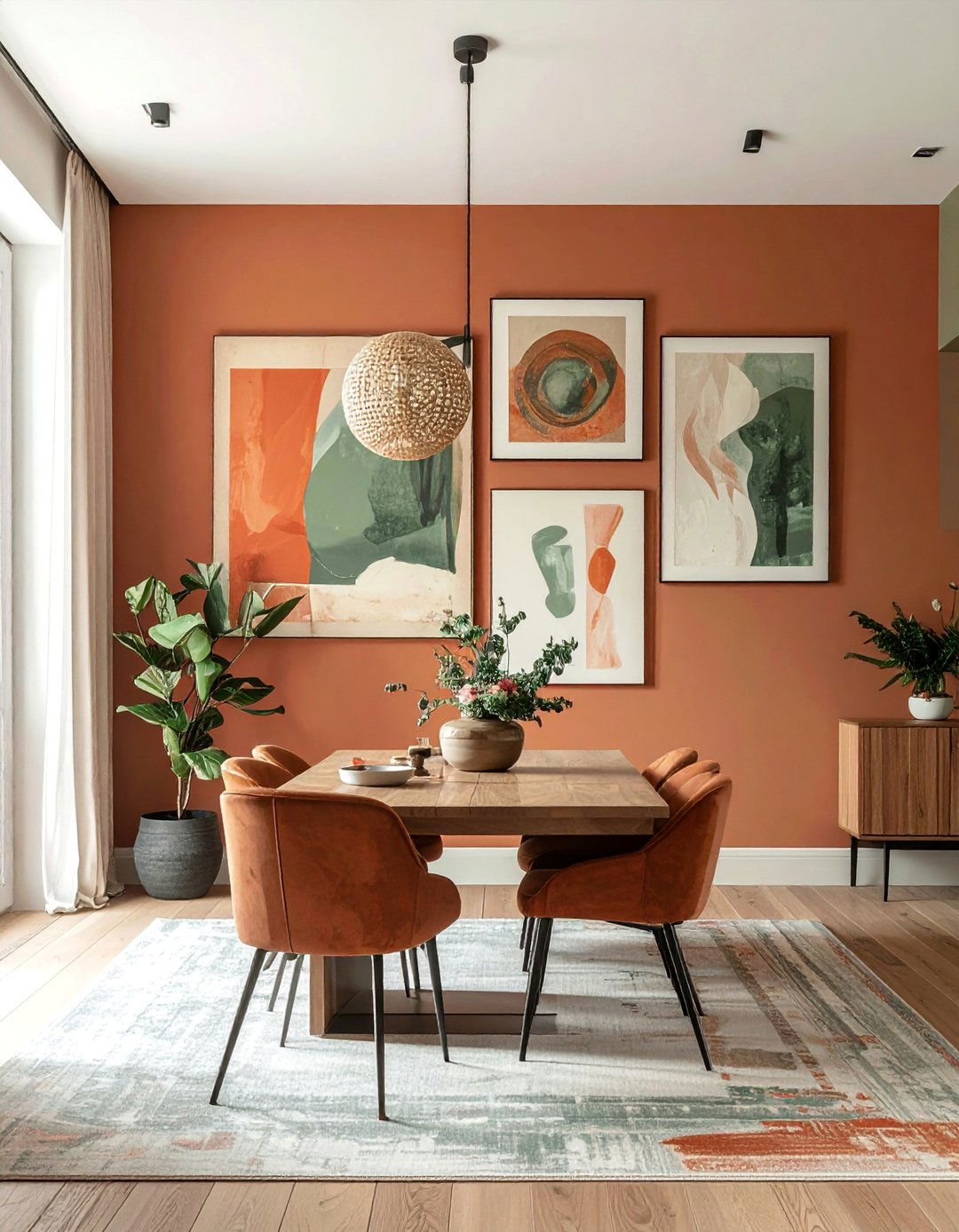 Thematic Color Story Gallery Wall - 25 Eclectic Gallery Wall Ideas for Artistic Homes