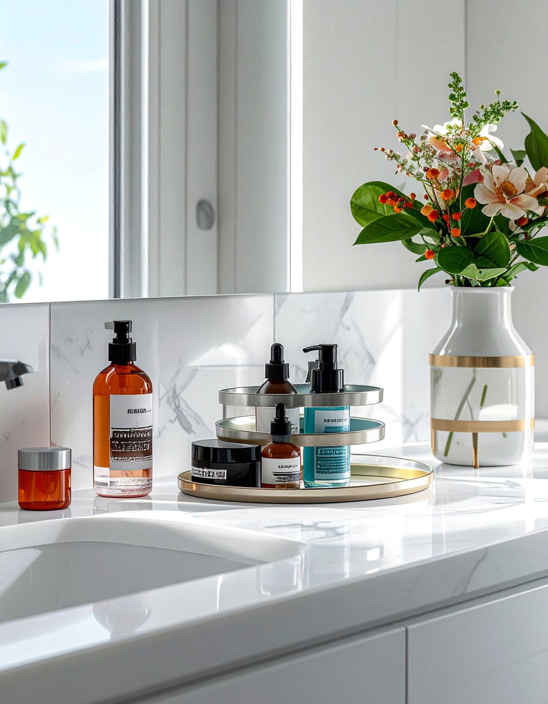 Tiered Countertop Organizers - 40 Bathroom Organization Ideas for Clutter-Free