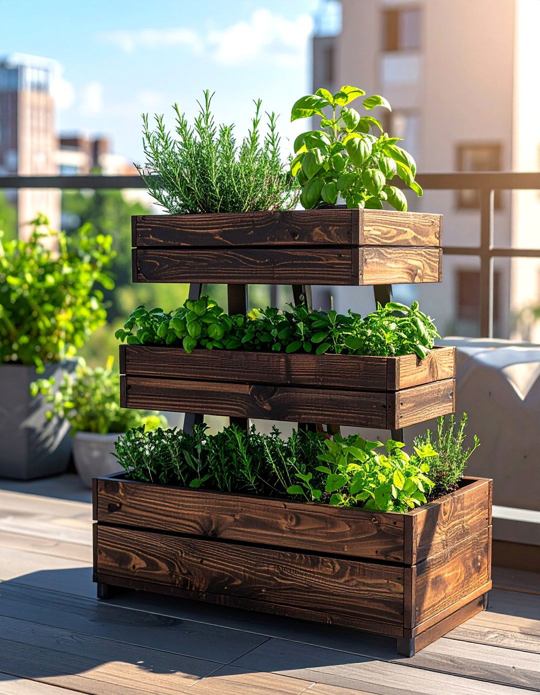 Tiered Herb Garden Planter Box - 30 Planter Box Ideas for Beautiful Gardens