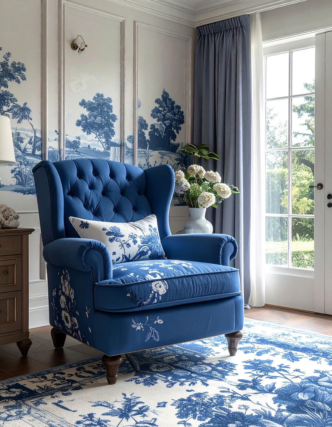 Toile de Jouy Fabric Accents - 25 Vintage Nursery Ideas for a Timeless Baby Room