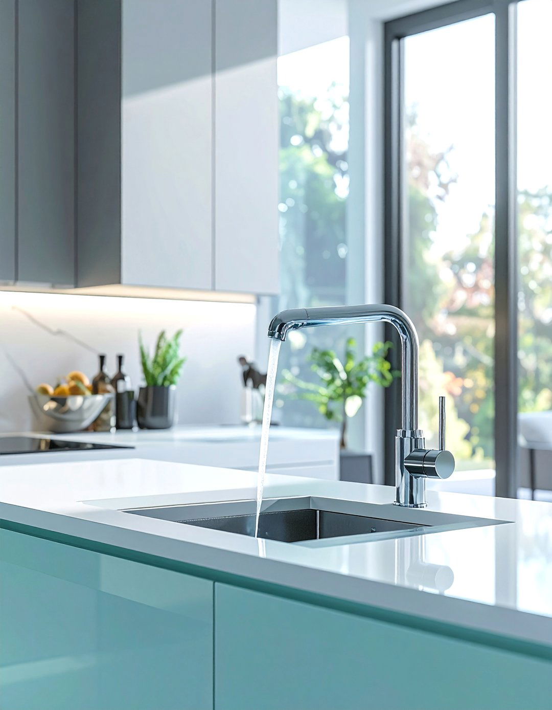 Touchless Faucet Technology - 40 Modern Kitchen Ideas for a Sleek and Functional Space