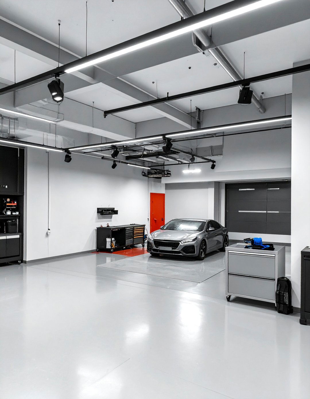 Track Lighting Systems - 15 Garage Lighting Ideas to Brighten Your Workspace