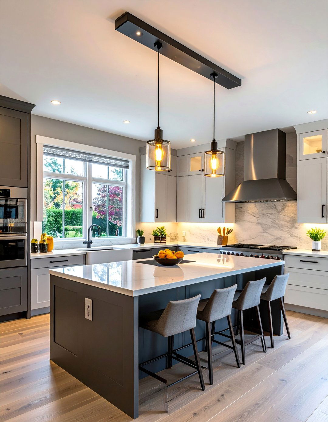 Track Lighting with Pendant Combinations - 20 Kitchen Track Lighting Ideas for Modern Homes