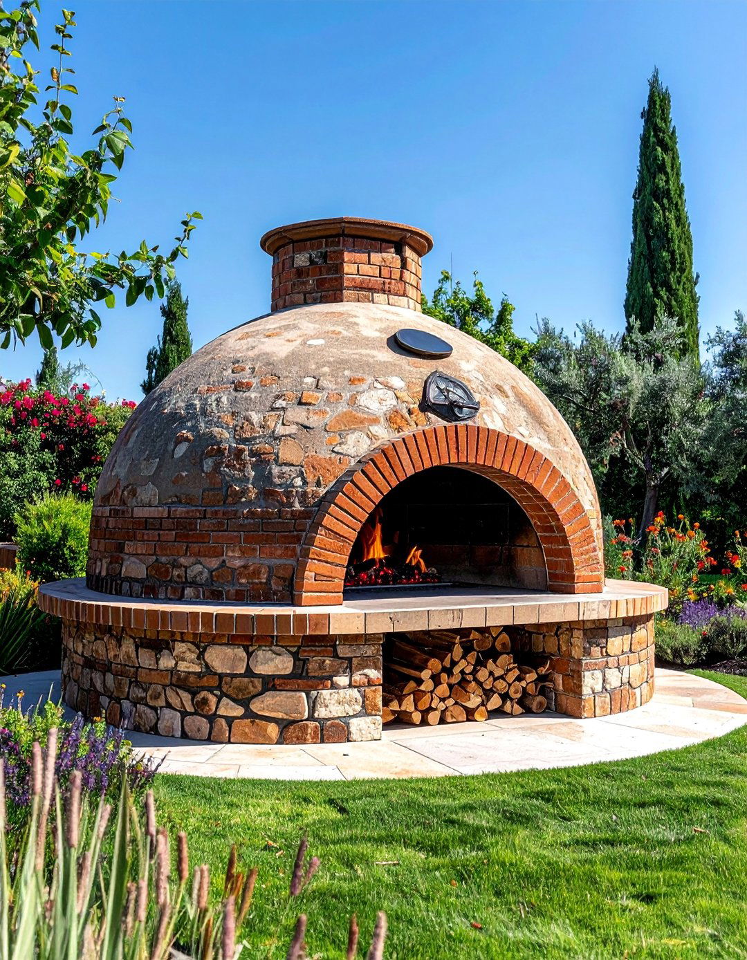 Traditional Brick Pizza Oven - 20 Outdoor Kitchen With Pizza Oven Design Ideas