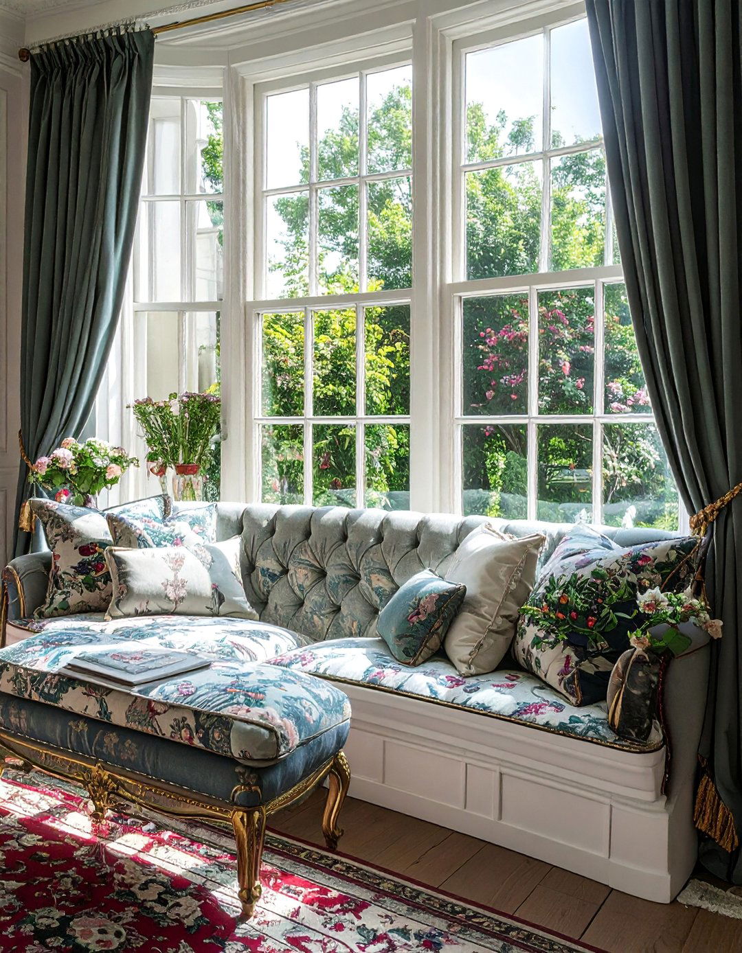 Traditional English Bay Window Style - 40 Bay Window Ideas to Brighten Your Home