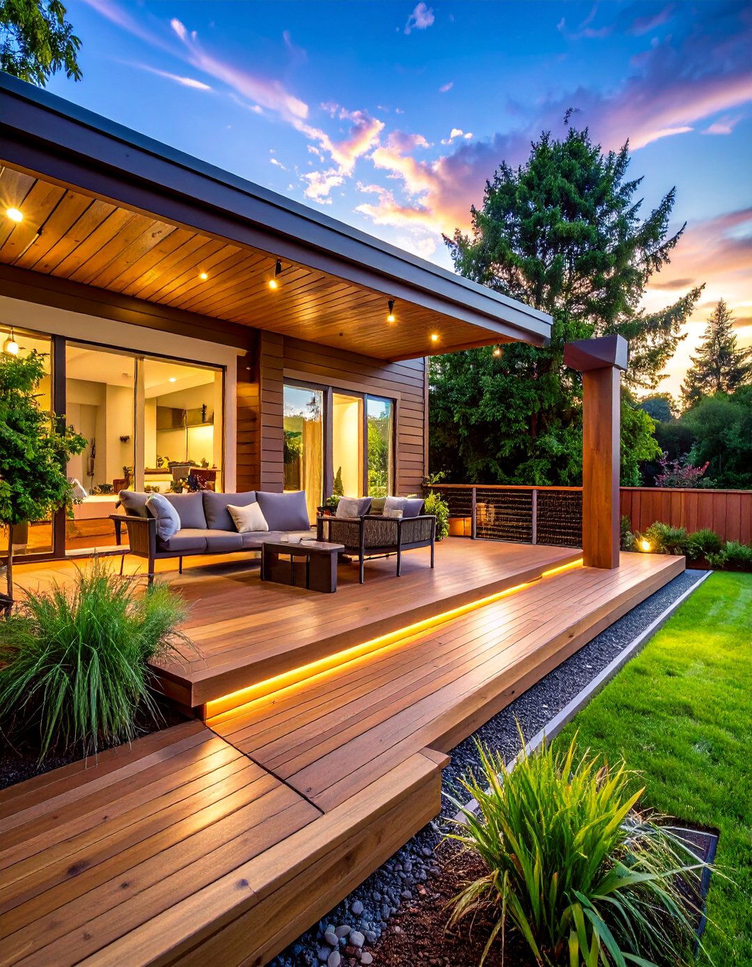 Traditional Wood Deck with Modern Touches - 30 Patio Deck Ideas to Elevate Your Outdoor Living