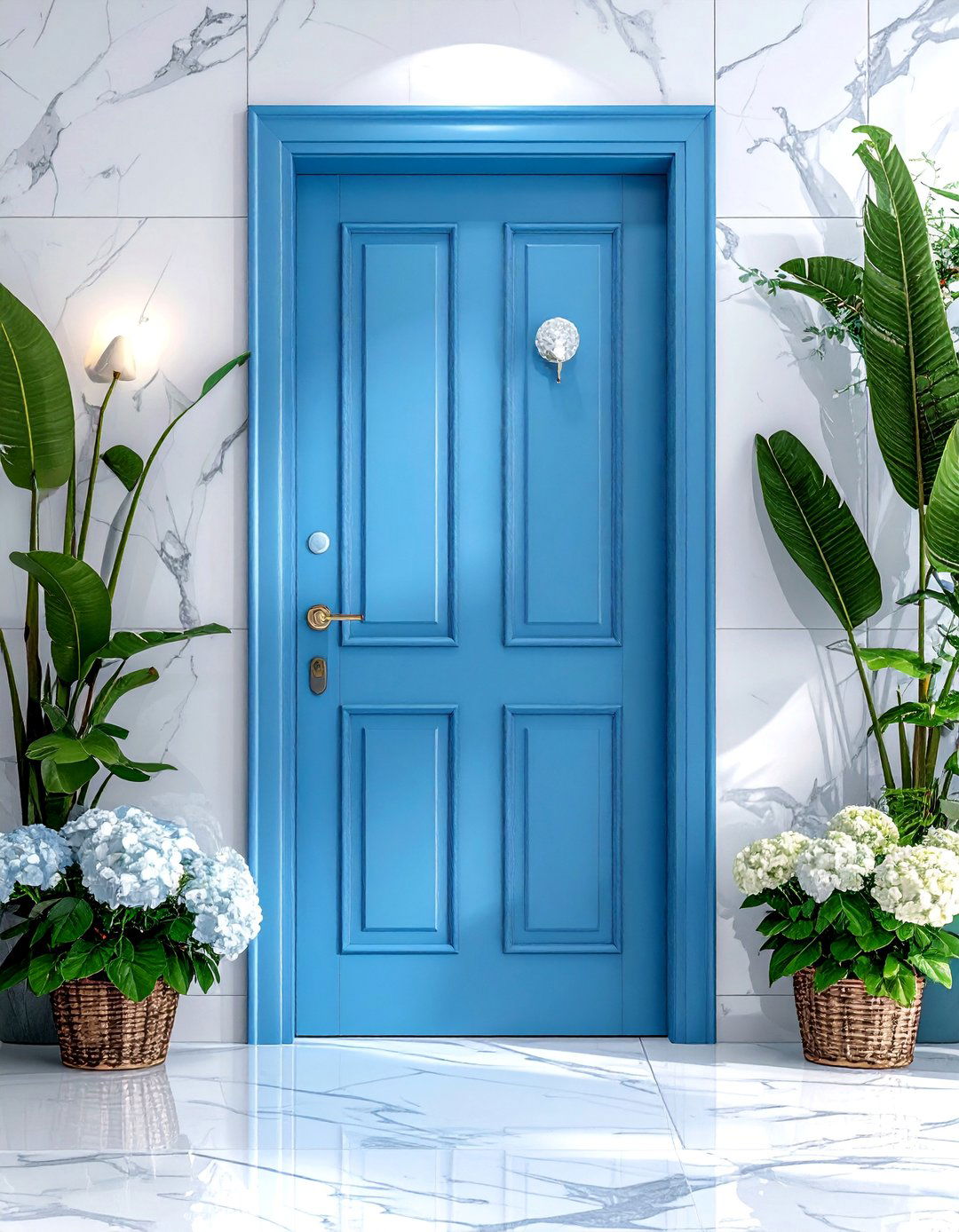 Tranquil Sky Blue Interior Door Color - 25 Interior Door Color Ideas for a Fresh Home Look