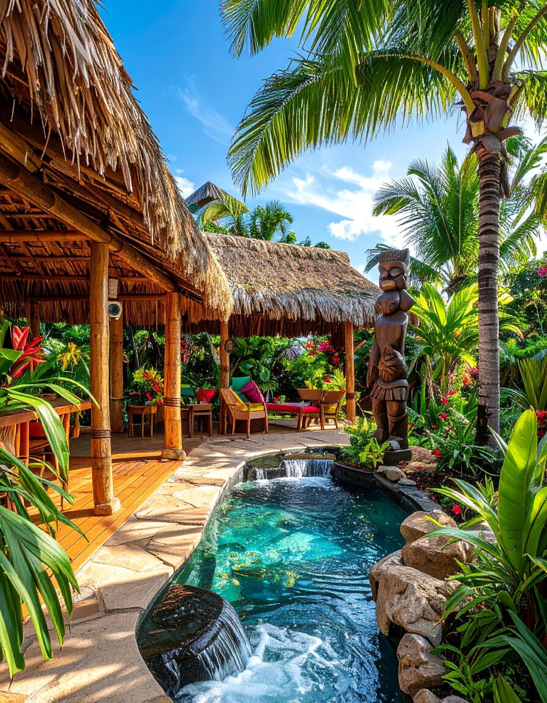 Tropical Tiki Bar Patio Paradise - 40 Patio Decor Ideas to Refresh Your Outdoor Space