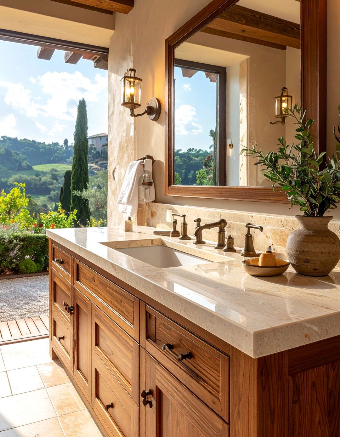 Tuscan Interior Design with Oil Rubbed Bronze Fixtures - 25 Elegant Tuscan Interior Design Ideas