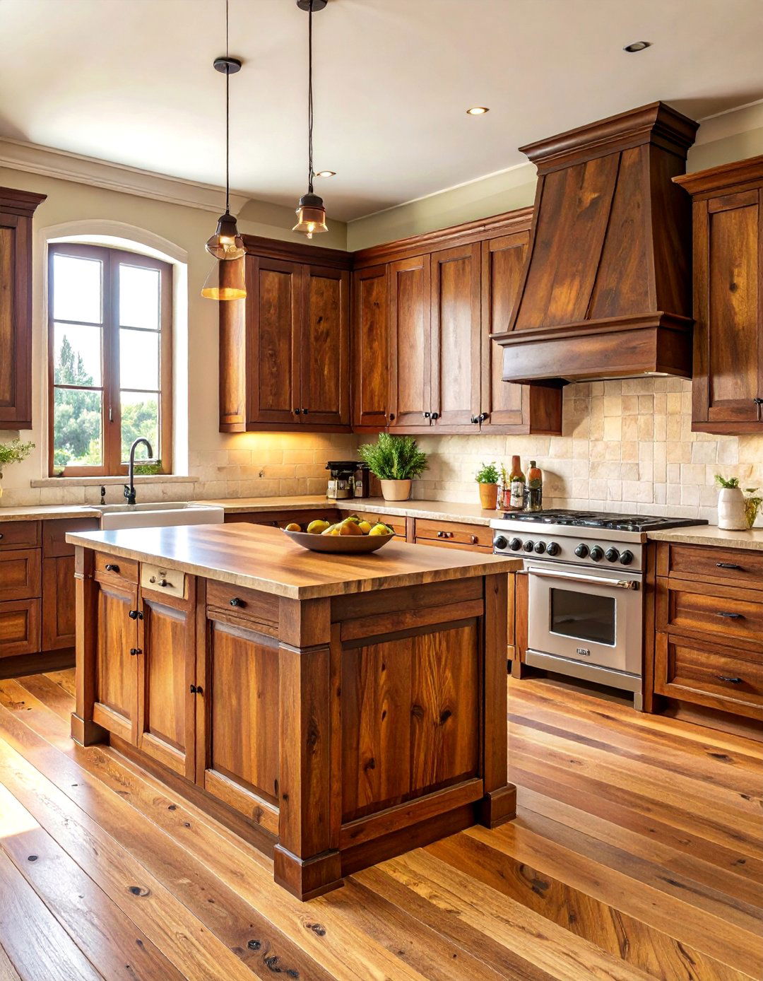 Tuscan Interior Design with Rustic Cabinetry - 25 Elegant Tuscan Interior Design Ideas