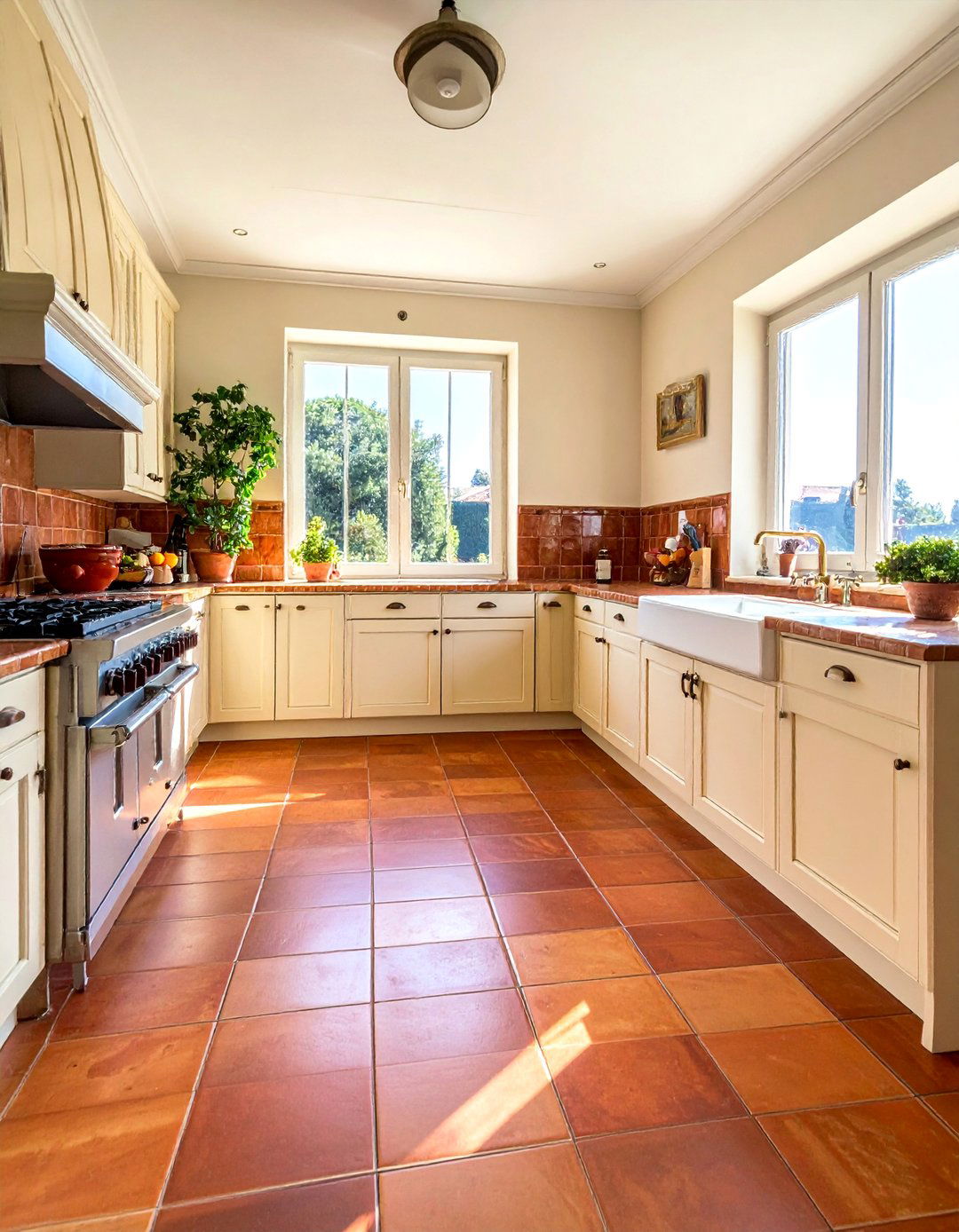 Tuscan Interior Design with Terracotta Tile Floors - 25 Elegant Tuscan Interior Design Ideas