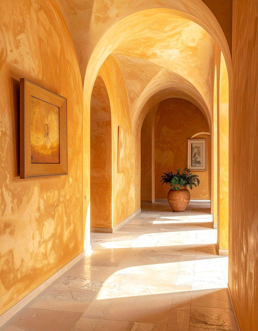 Tuscan Interior Design with Textured Plaster Walls - 25 Elegant Tuscan Interior Design Ideas