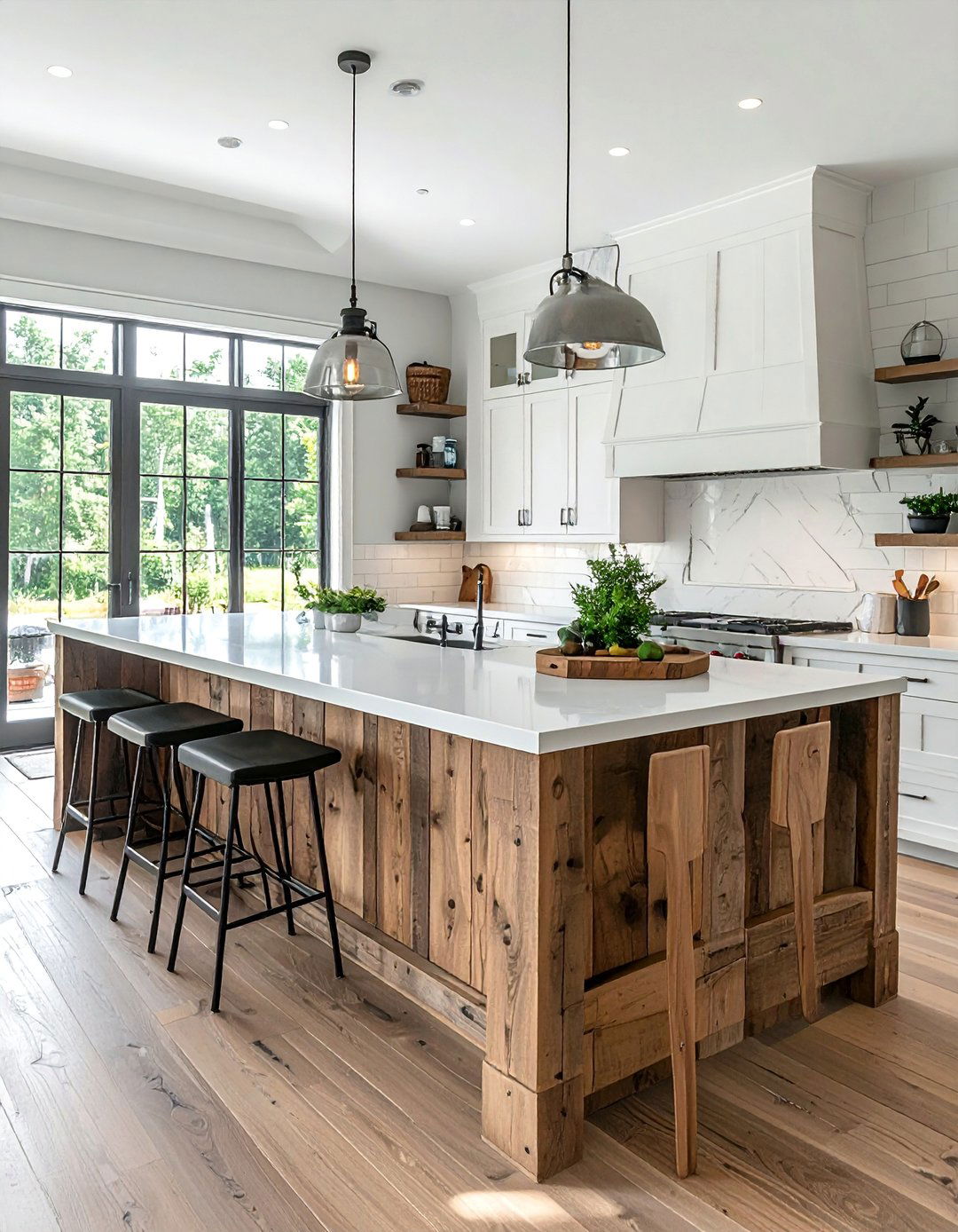 Two Tiered Farmhouse Kitchen Island - 25 Farmhouse Kitchen Island Ideas for a Functional Space