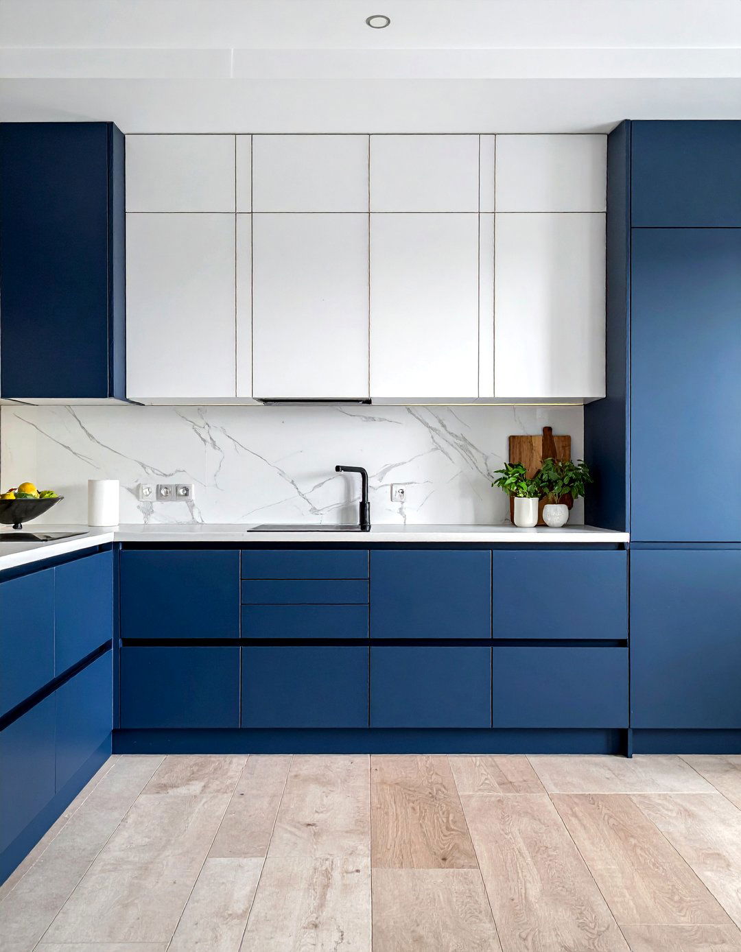 Two Tone Cabinet Design - 40 Small Kitchen Ideas for Efficient and Stylish Spaces