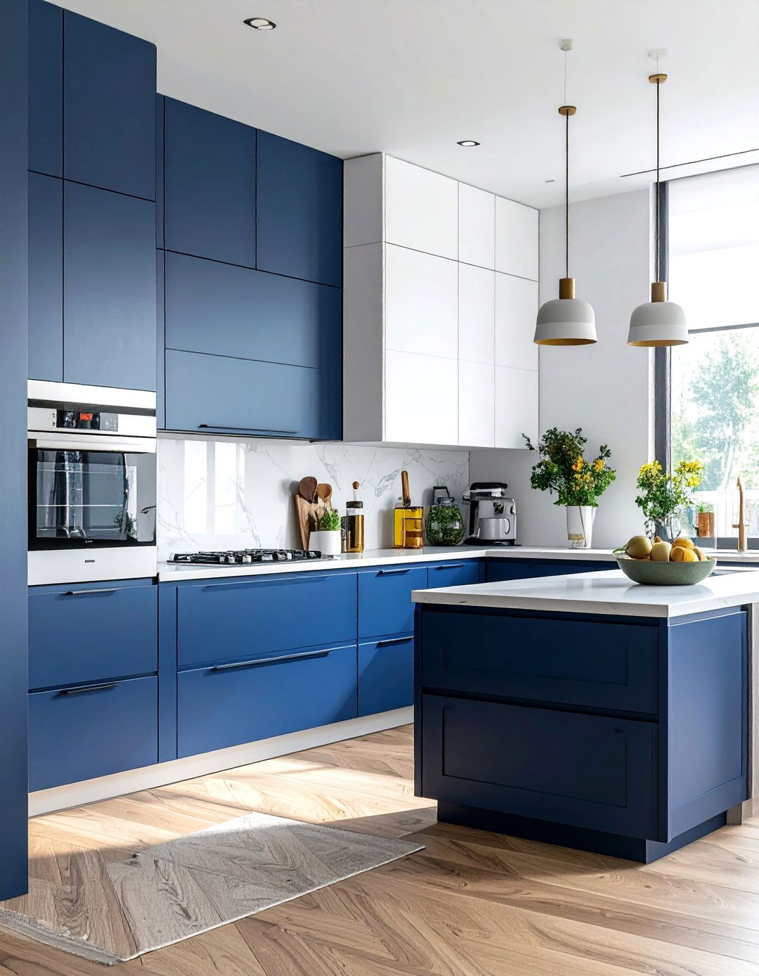 Two Tone Cabinet Design - 40 Modern Kitchen Ideas for a Sleek and Functional Space