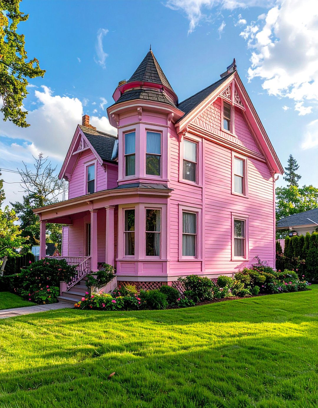 Two Tone Pink Victorian House Design - 25 Pink Victorian House Ideas for a Charming Home