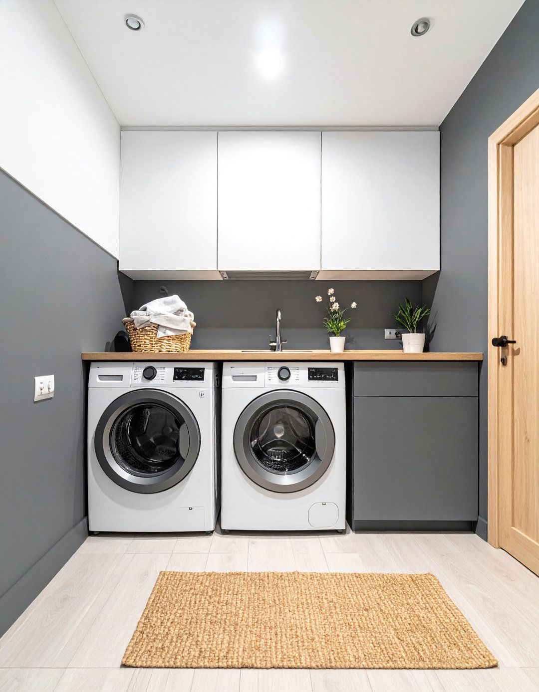 Two Tone Wall Laundry Room Paint - 25 Laundry Room Paint Ideas for a Fresh Look