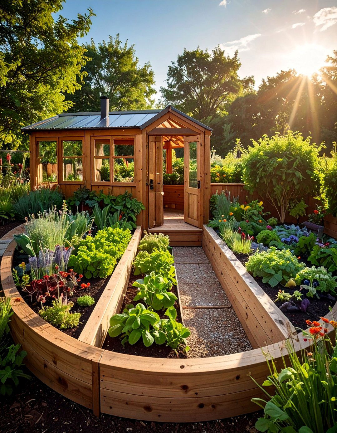 U Shaped Embrace Configuration - 40 Raised Garden Bed Ideas for Your Vegetable Garden